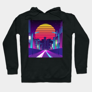 Fiery Splendor Synthwave Hoodie